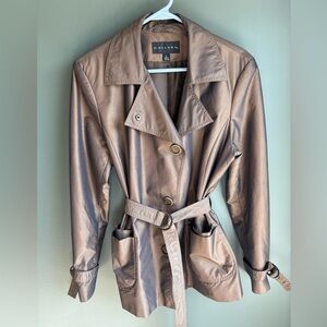 Gallery Women's Tan/Bronze Trench Coat